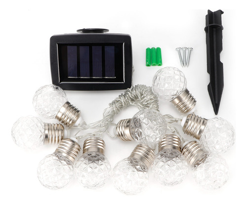 Cadena De Luz Impermeable Con 10 Chips Led Alimentada Por En