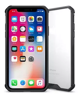 Funda iPhone X Rugged Clear Back 2 Pack Protector De Pantall