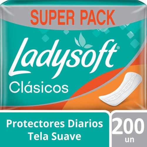 Imagen 2 de 5 de Ladysoft Protectores Diarios Clasicos X 200