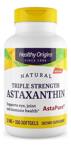 Astaxantina Triple Fuerza 12 Mg, 150caps, Healthy Origi