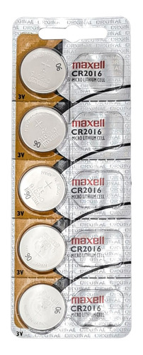 Bateria De Litio Maxell 3 V 2016 5 Unidades Cr2016