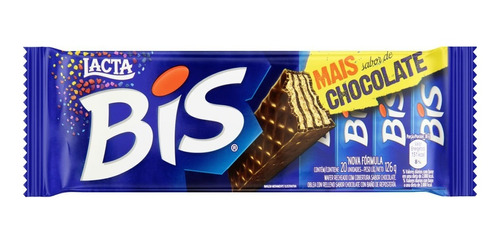 Biscoito Wafer Recheado Bis Chocolate Lacta 126 Grs