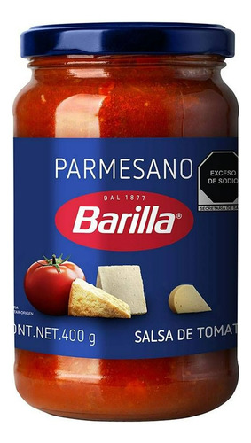 Salsa De Tomate Para Pasta Con Parmesano Barilla 400 G
