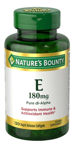 Vitamina E 180mg Nature's Bounty® X 120 Cápsulas