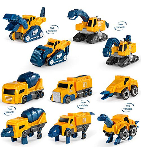 Juego De Vehiculos De Construccion De Robots Para Niños
