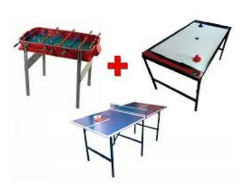 P R O M O Metegol De Metálico+tejo De Aire+mesa De Ping Pong