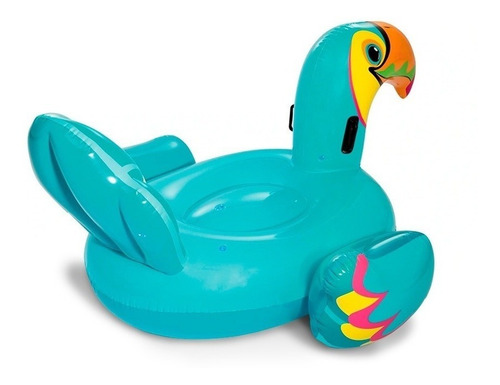 Boia Inflável Grande Tucano Piscina Praia Suporta 90kg Mor Cor Azul