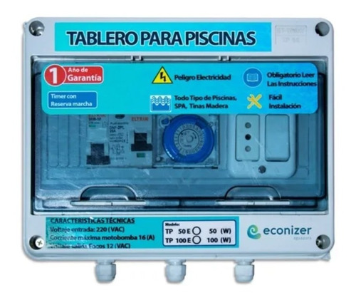 Tablero Piscina, Hasta 2 Hp/focos 50watts, Normalizado Ip65