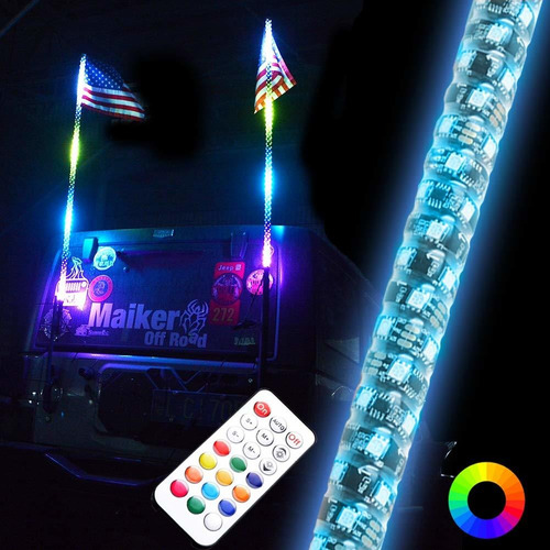 Maiker Luces Led De Baile Con Bandera De 360 Para Todoterren