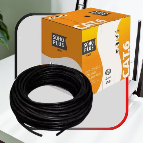 Furukawa Cable de red Utp Cat6 cm Soho Plus 24 awg 4p azul 305m color gris