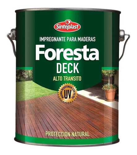 Foresta Deck Impregnante Pisos Exteriores De Madera 1 Litro