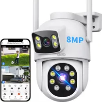 Comprar Ojo® 8mp 4k Doble Pantalla Cámara Cámara Vigilancia Lentes Zoom 10x Camaras Wifi Camara De Vigilancia Camara Vigilancia Camara