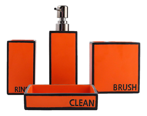 Set Accesorios De Baño Hymmah Orange