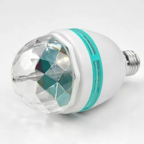 Bombillo Led 3w Discotequero Giratorio Multicolor Rgb Puntos