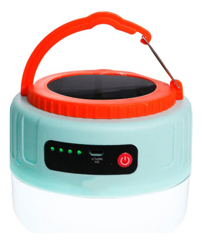 Lámpara Led Solar Camping 3 Modos De Luz Con Gancho