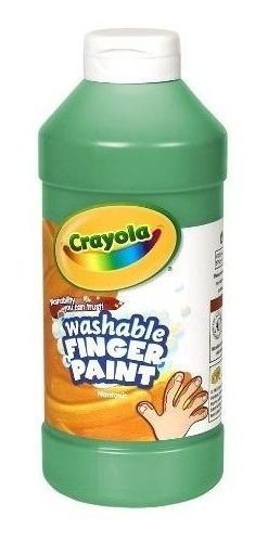 Pintura Para Dedos Crayola, Verde, 32 Onzas, Pintura Lavable