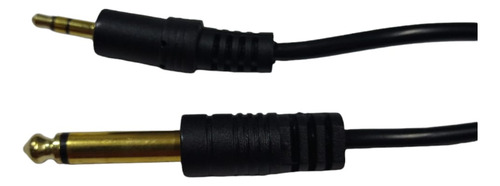 Pack X 5u.cable Audio 6,35 Mono Amini Plug 3,5 De 1.5 Metro