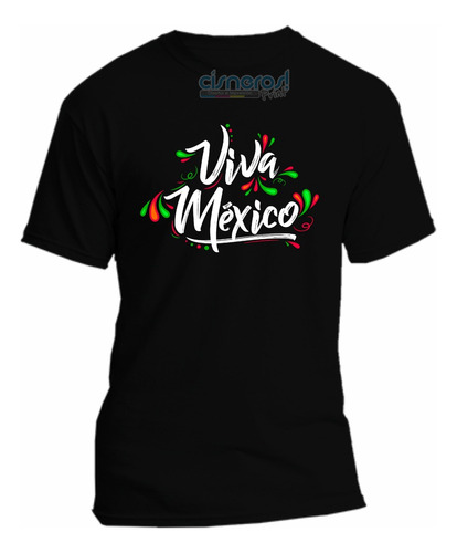 Playera Viva Mexico Septiembre Mexicano Todas Las Tallas