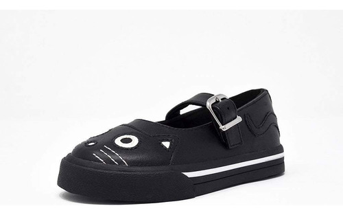 Tenis Gato Negro Creepers Niña Bebe A9725b Tuk Punk Goth 