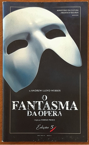 Livreto O Fantasma Da Ópera Musical