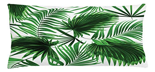 Anbesonne Palm Leaf Lanzar Almohada Tapa Cubierta 7sb7o