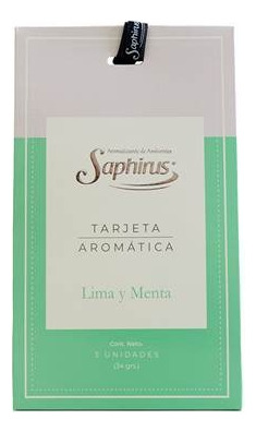 Tarjeta Aromática Saphirus X4 + Sahumerio Regalo