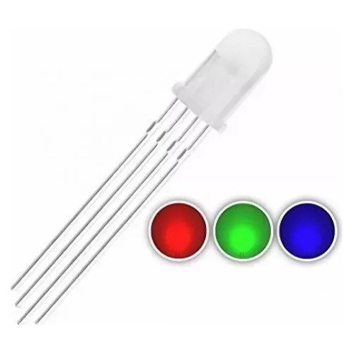 10 X Led *difuso Rgb 5mm - Anodo Comum