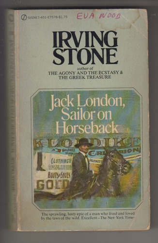 1969 Jack London Sailor On Horseback Irving Stone En Ingles