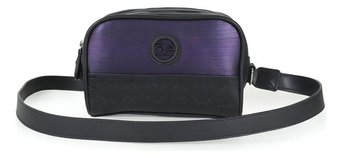 Bolsa Crossbody Para Mujer Cloe Diseño Doble Cierre Color Violeta