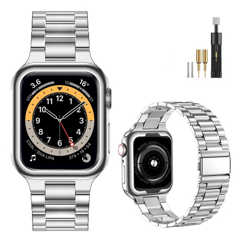 Correa Metálica Para Apple Watch Serie Ultra 8 7 Se 6 5 4 3