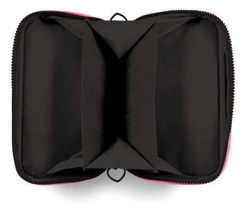 Cartuchera Organizador Wide Holografica Self Love Club Osito Color Rosa Glitter