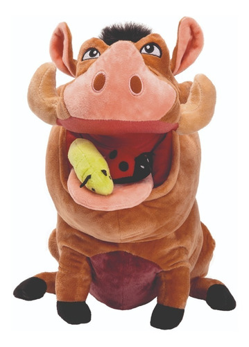 Imagem 1 de 8 de Pelúcia Disney Pumba 35cm Original - Rei Leão - Fun