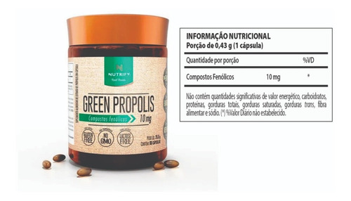 Suplemento Em Cápsulas Integralmédica Green Própolis Nutrify Ácidos Grados/antioxidante Em Pote De 60ml 60 Un