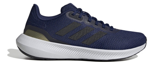 Tenis adidas Runfalcon 3 W Estilo Deportivo Para Mujer Color Dark Blue/core Black/gold Met. Diseño De La Tela Liso Talla 24.5