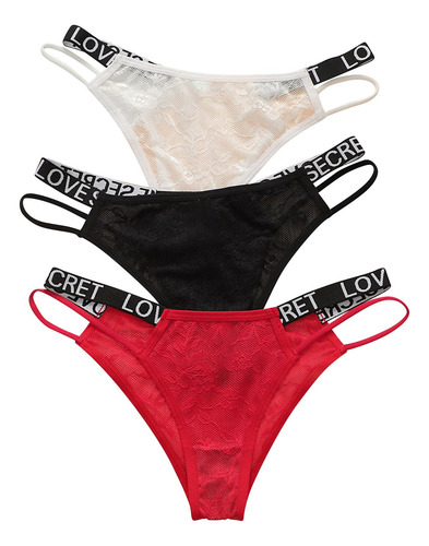 3 Conjuntos Casuales De Ropa Interior De Encaje Para Mujer R