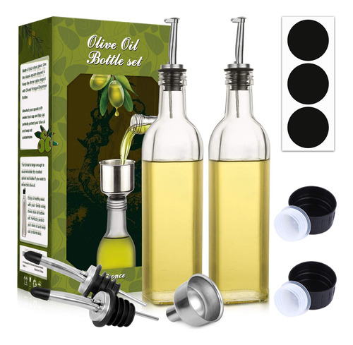 Aozita Juego De 2 Botellas Dispensadoras De Aceite De Oliva.