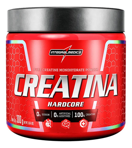 Creatina Integral 100% Pura Zero Carboidrato - 300g Sabor Neutro