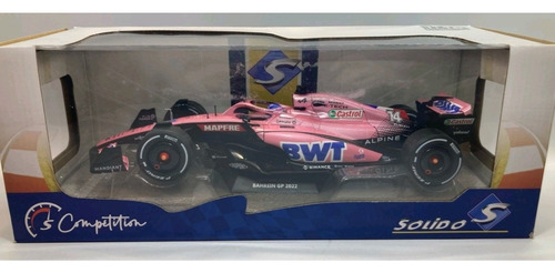 F1 Alpine A522 #14 Fernando Alonso Bahrain 2022 Escala 1/18 Rosa