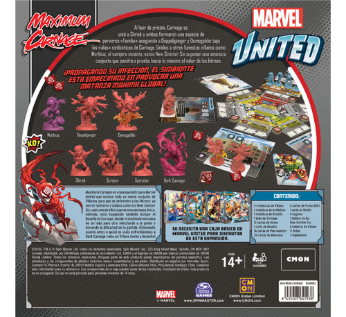 Juego de Mesa Marvel United Maximun Carnage Asmodee