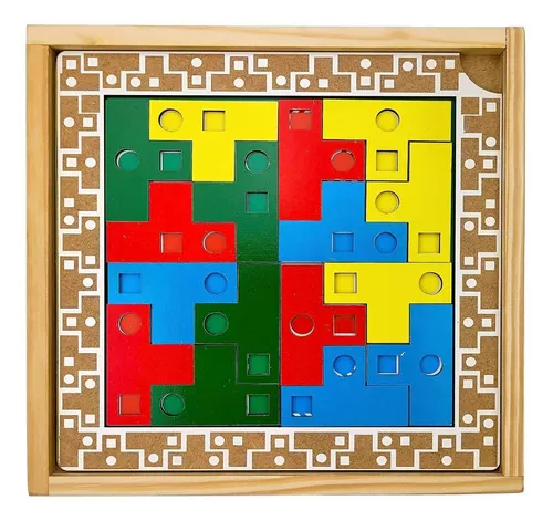 5 Quebra Cabeça Tetris Jogo Didatico Eva Crianças Adultos