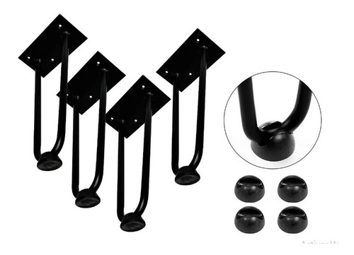 Imagen 5 de 9 de Pata Mesa Base Mueble Metálica 20cm (iva Incluido)