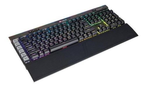 Imagen 2 de 2 de Teclado gamer Corsair Platinum K95 QWERTY Cherry MX RGB Speed inglés US color gunmetal con luz RGB
