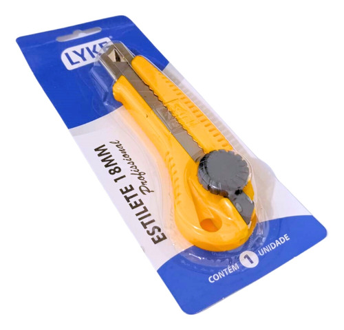 Estilete Profissional Com Trava Giratória Lâmina De 18mm