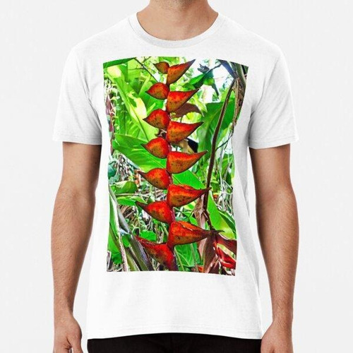 Remera Orange Heliconia   Algodon Premium 