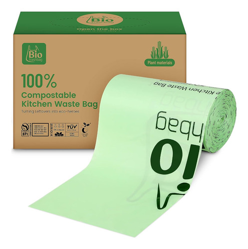 Bolsas De Basura Compostables Verdes Biodegradables, Bolsas 