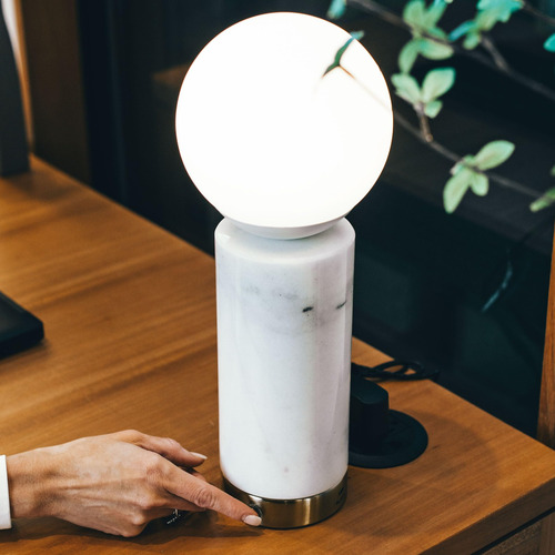 Ozarke Lámpara De Mesa Led De Mármol Moderna Luz De Lectura