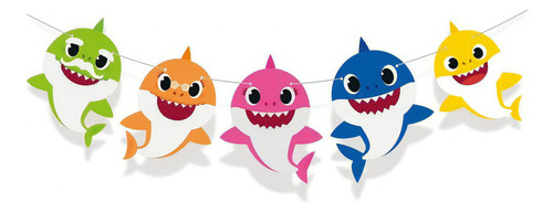 Faixa Decorativa Festa Baby Shark 1 Unidade - Cromus Festas