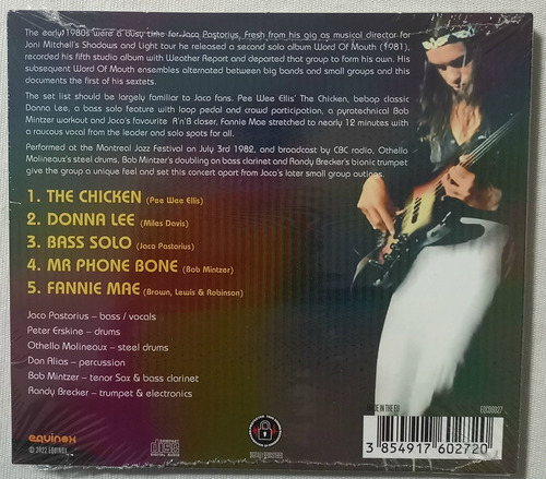 Cd - Jaco Pastorius - Word Of Mouth Sextet Live 1981 - Raro Remasterizado
