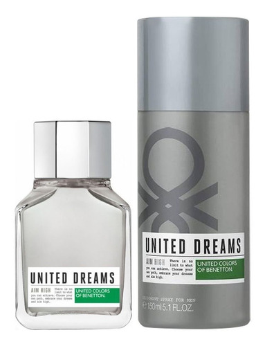 Set Benetton United Dreams Aim High 100ml Edt