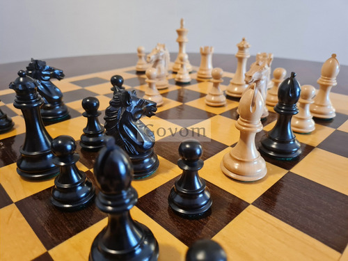 Ajedrez Piezas Madera Profesional Staunton Arabe Ebony